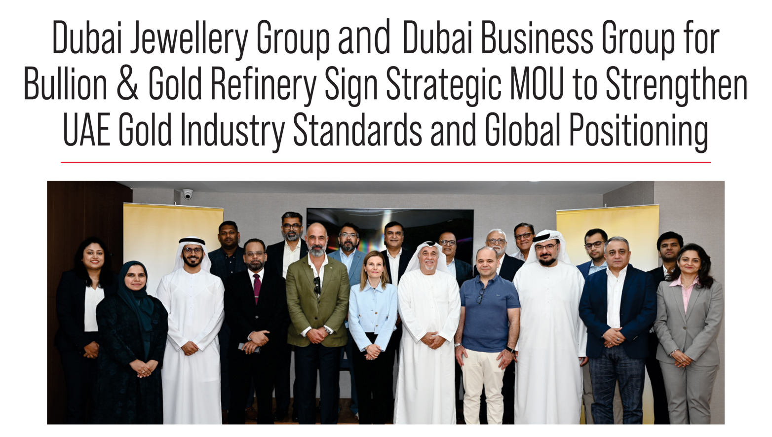 Dubai Jewellery Gold MOU